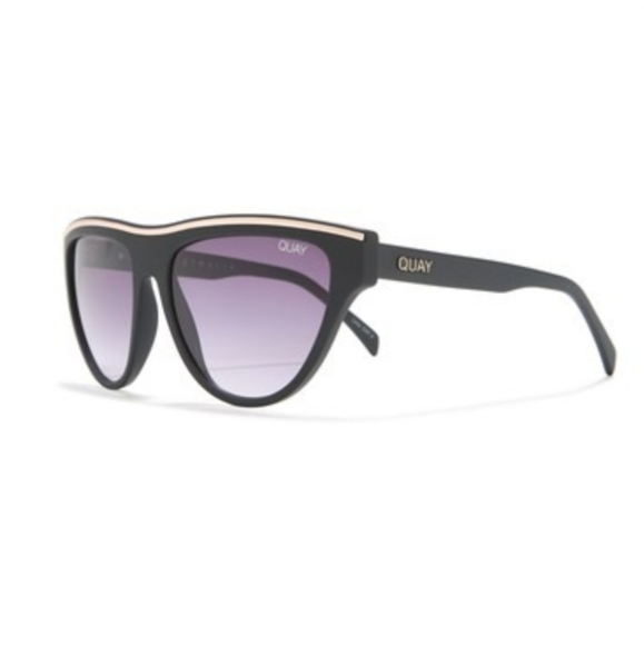 Quay Australia Flight Risk Sunglasses Black/Smoke - Picture 2 of 11